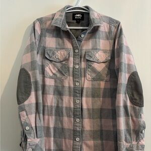 Roots Pink and Gray Checkered Shirt